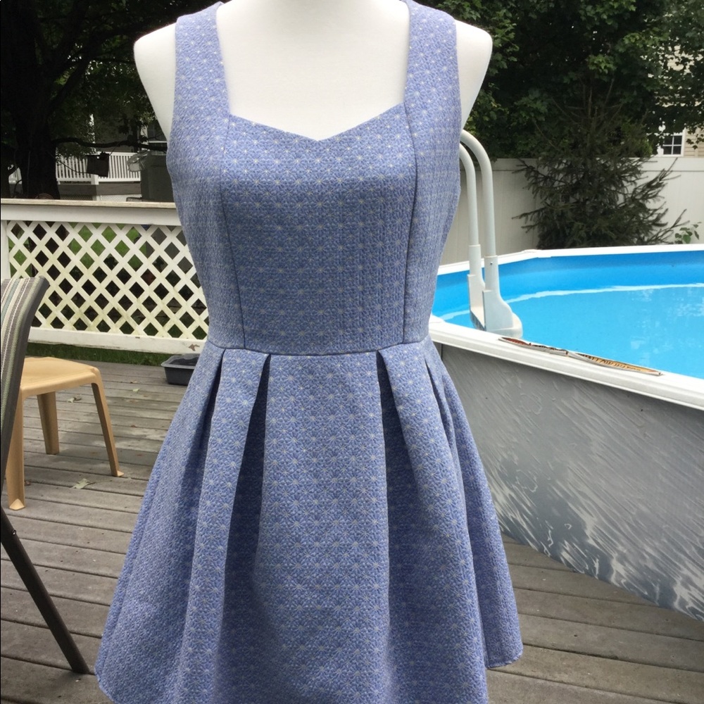 ☀️Textured sparkle blue dress, Miami brand size M